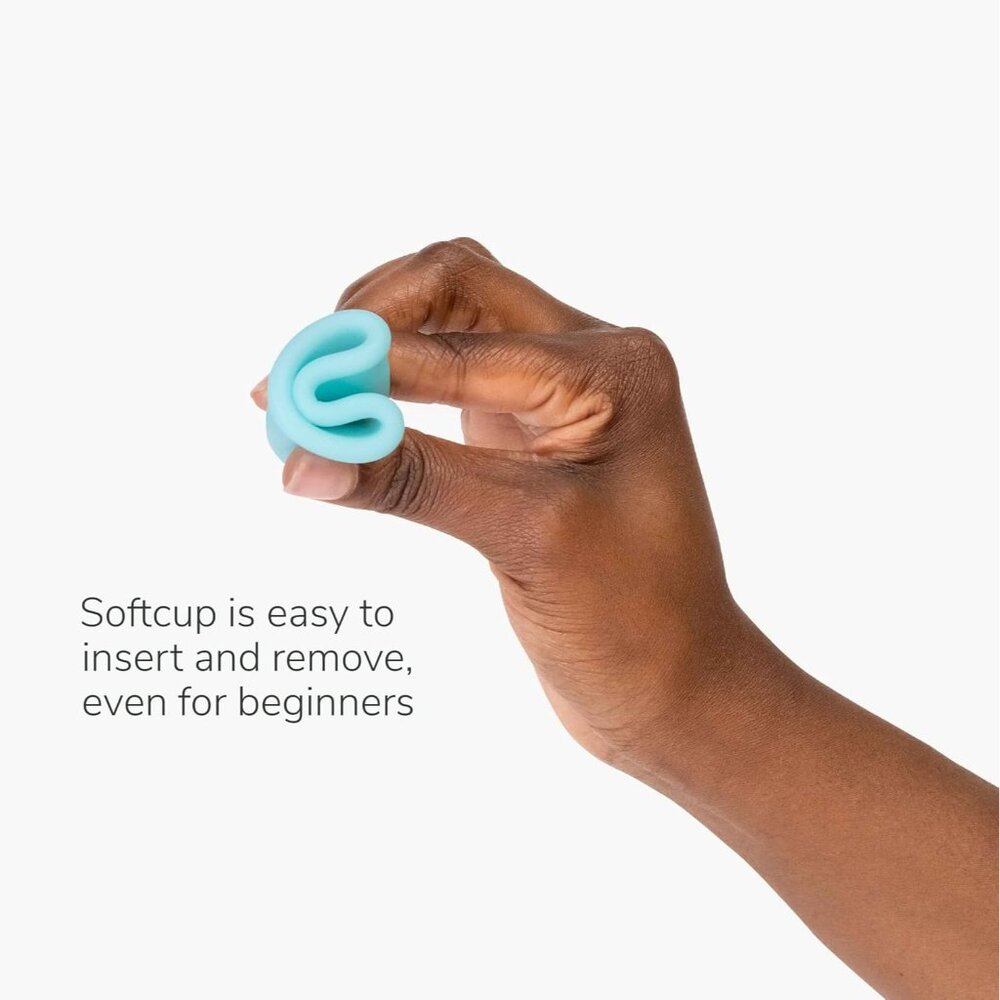 Softcup Menstrual Cup Reusable Period Cup Leak Free 12 Hour Wear Size 1 - Picture 3 of 4